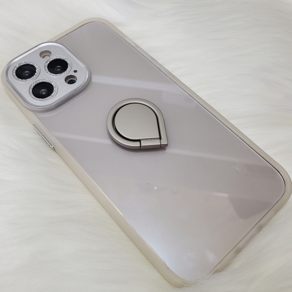 Phone Ring holder Metallic Rain Drop Phone Kickstand Phone Grip Silver - Picture 2 of 12